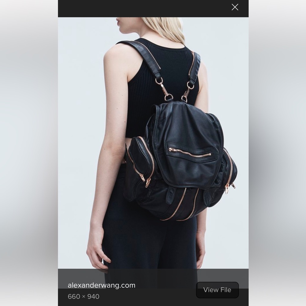 AUTHENTIC Alexander Wang Marti Lambskin Leather Convertible Backpack